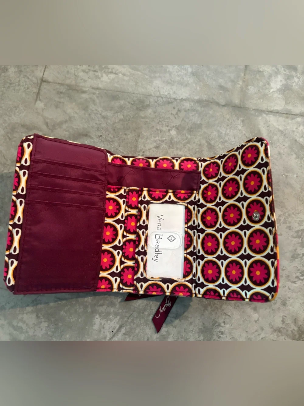 Vera Bradley wallet in the retired “Carnaby floral” pattern